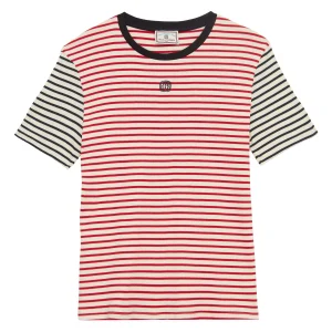 T-shirt Paul en coton rouge à rayures