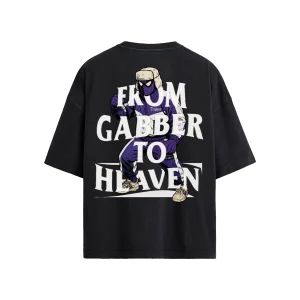 T-shirt oversize unisexe GABBER TO HEAVEN UPCORE V2