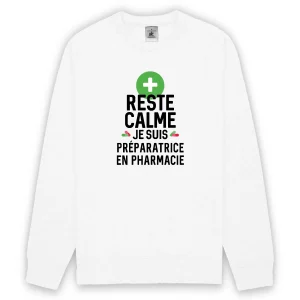 Reste calme préparatrice en pharmacie
