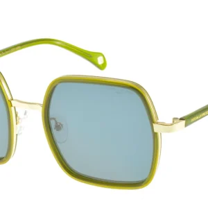 Lunettes de soleil Katherine vert cristal or
