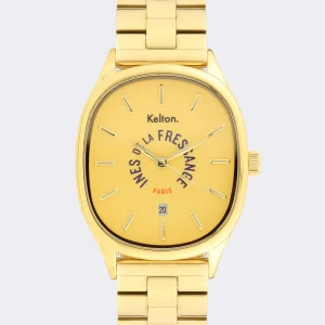 Montre Grande Colorama gold Kelton x Ines de la Fressange Paris