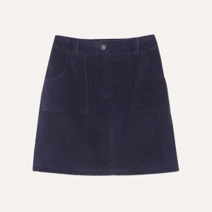 Jupe Anethe  en velours violet