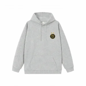 Hoodie Gris Premium “Algérie” – Logo Poitrine | 100% Coton
