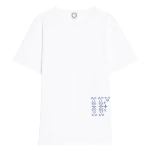 T-shirt Oscar blanc brodé