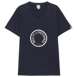 T-shirt Aurore bleu marine/blanc