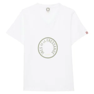 Tee shirt Aurore col V vert