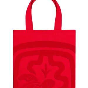 Boudoir, Sac cabas en éponge, Ines x Vilebrequin, rouge coquelicot