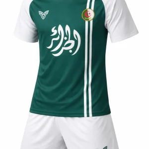 🟢 Maillot et Short Algérie Fennec Vert & Blanc – Version Supporter 2026 🇩🇿