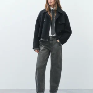 Jean Jazzie Closed – Barrel fit noir, taille mi-haute