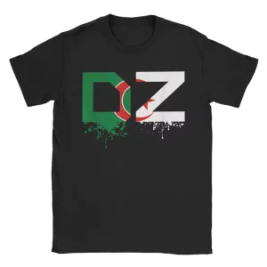 T-shirt DZ Algérie – Design Drapeau Algérien 🇩🇿 – 100% Coton Premium Unisexe
