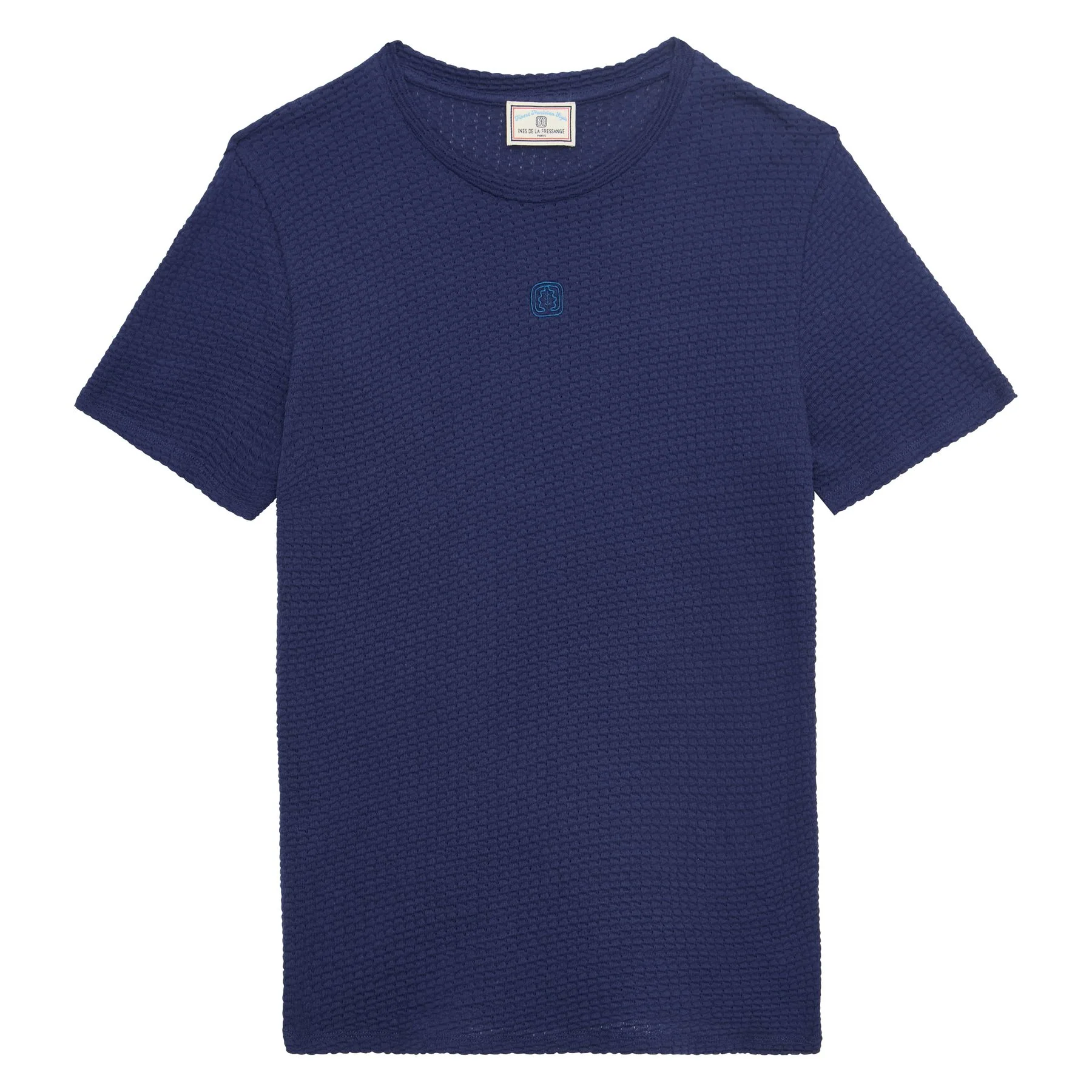 T-shirt Paul en coton marine à rayures – Image 2