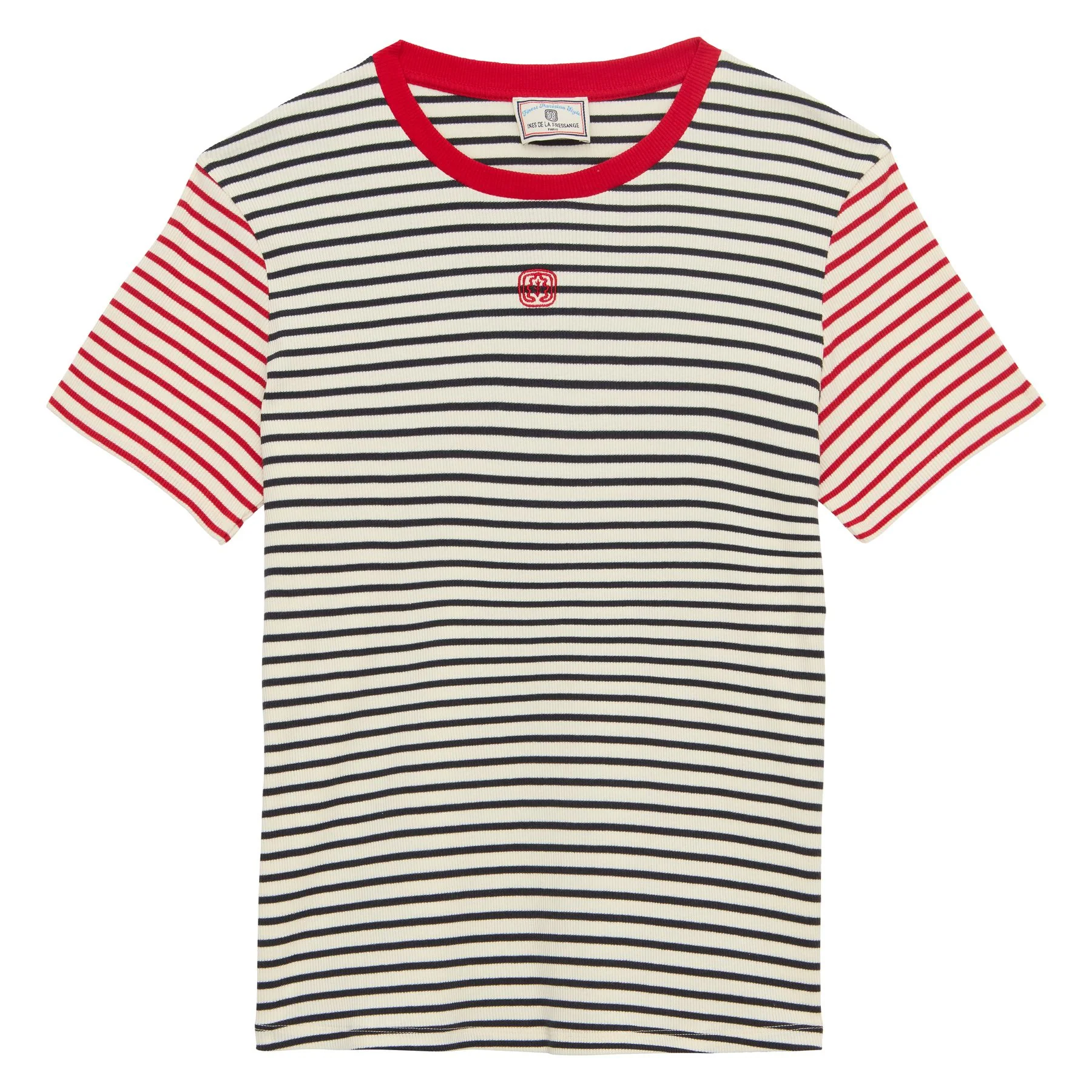 T-shirt Paul en coton marine à rayures