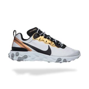 NIKE REACT ELEMENT 55 METALLIC GOLD