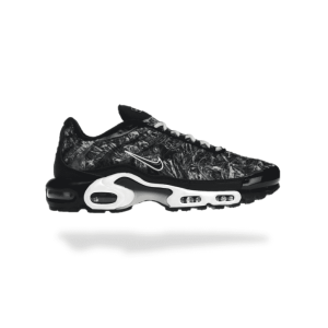 NIKE AIR MAX PLUS TN BLACK GRAPHIC DARK SMOKE GREY