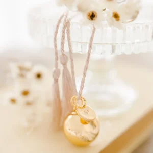 Bola de grossesse personnalisé signe astro COSMOS – cordon de soie