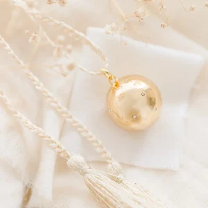 Bola de grossesse oxydes de zirconium COMETE – cordon de soie