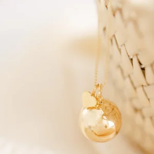 Bola de grossesse personnalisé initiales pendentif COEUR