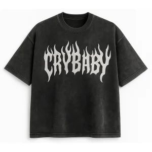 T-shirt oversize délavé et doux CRYBABY